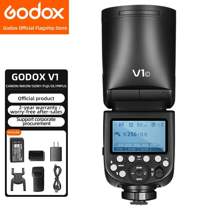 Godox V1 ī޶ ÷  ÷ ž ÷, ʸ ĳ   ī޶ HSS Ƭ ͸ ÷ÿ , 1/8000s